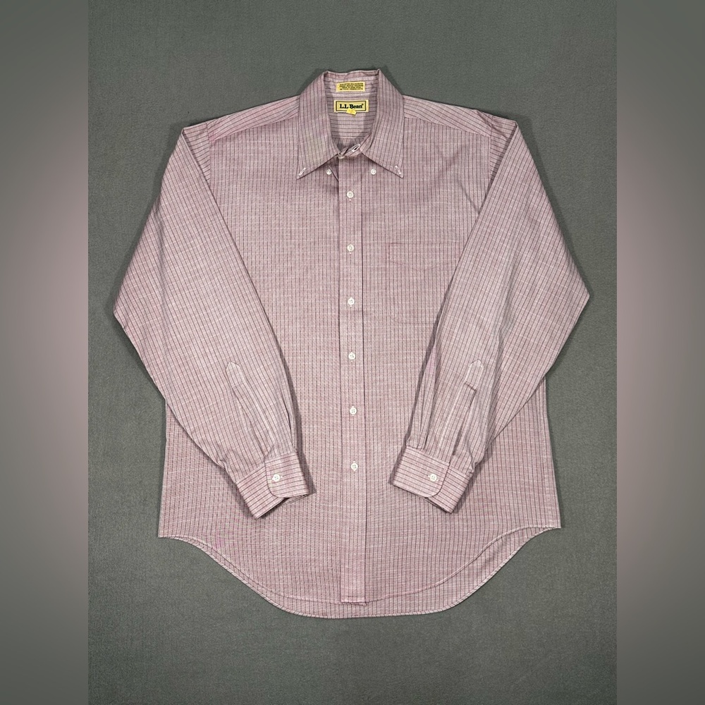 Vintage L.L.Bean Shirt Mens Made In Hong Kong